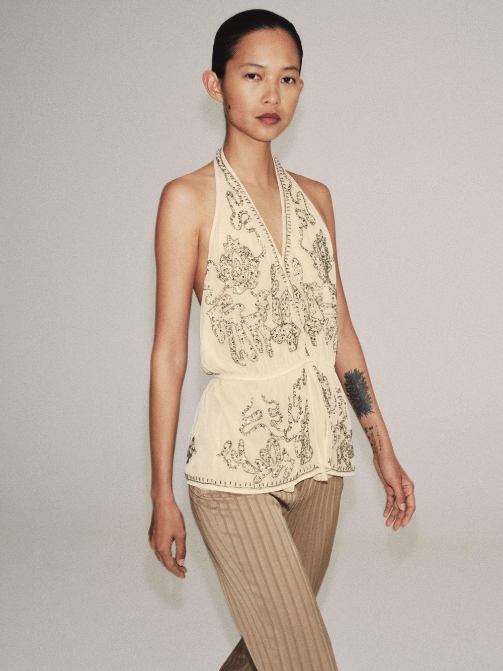 Zara embroidered top